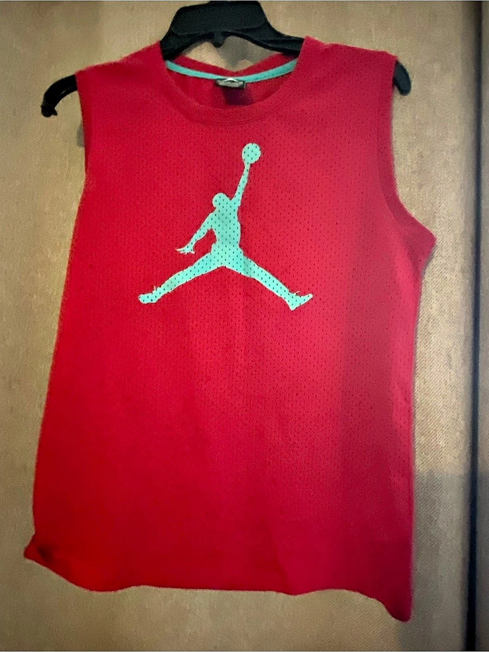 Jordan Youth Jumpman Mesh Tank Top Men's Red & Green XL